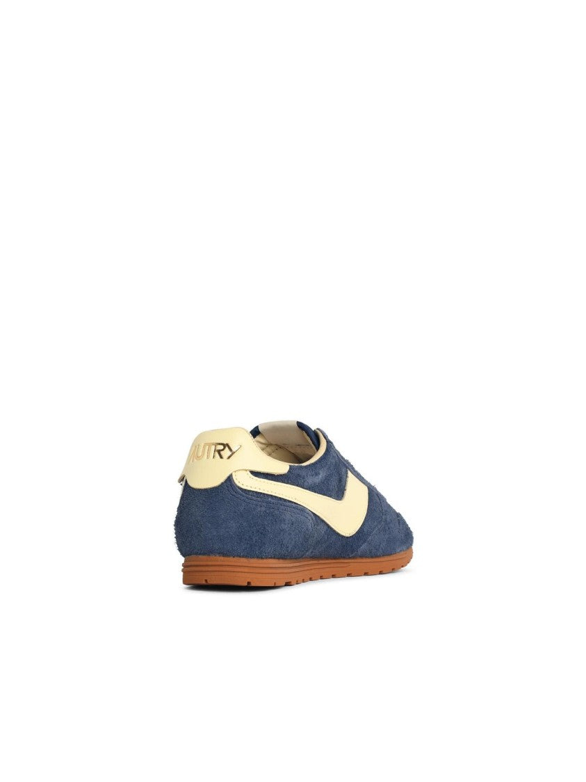 Autry 'Windspin Low' Blue Suede Blend Sneakers