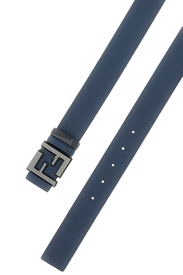 Fendi Reversible Leather Belt With Distinctive Ff Monogram