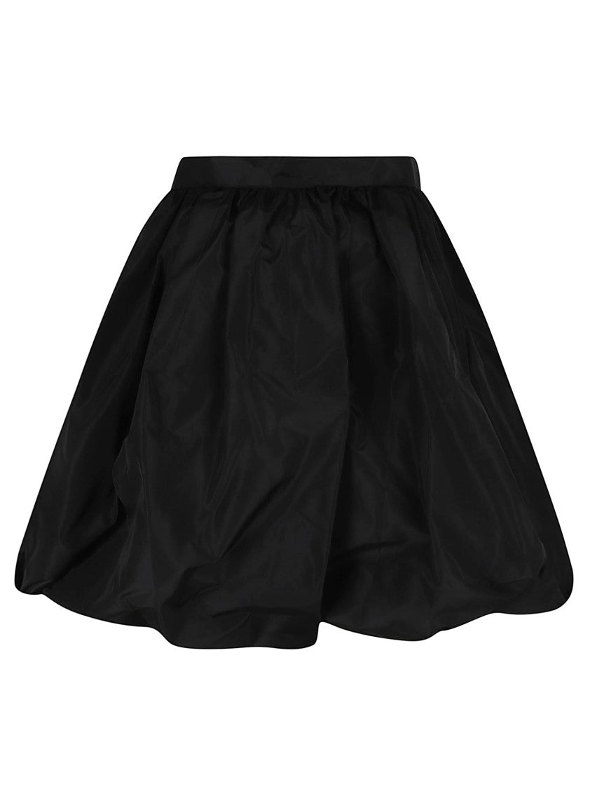 Patou Voluminous Black Skirt With Gathered Waist