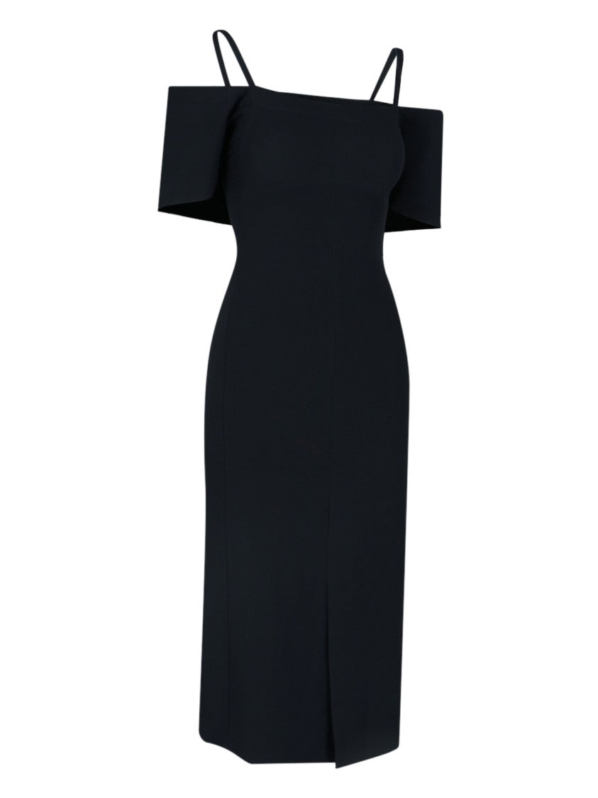 Victoria Beckham "Midi Bandeau" Dress – Black