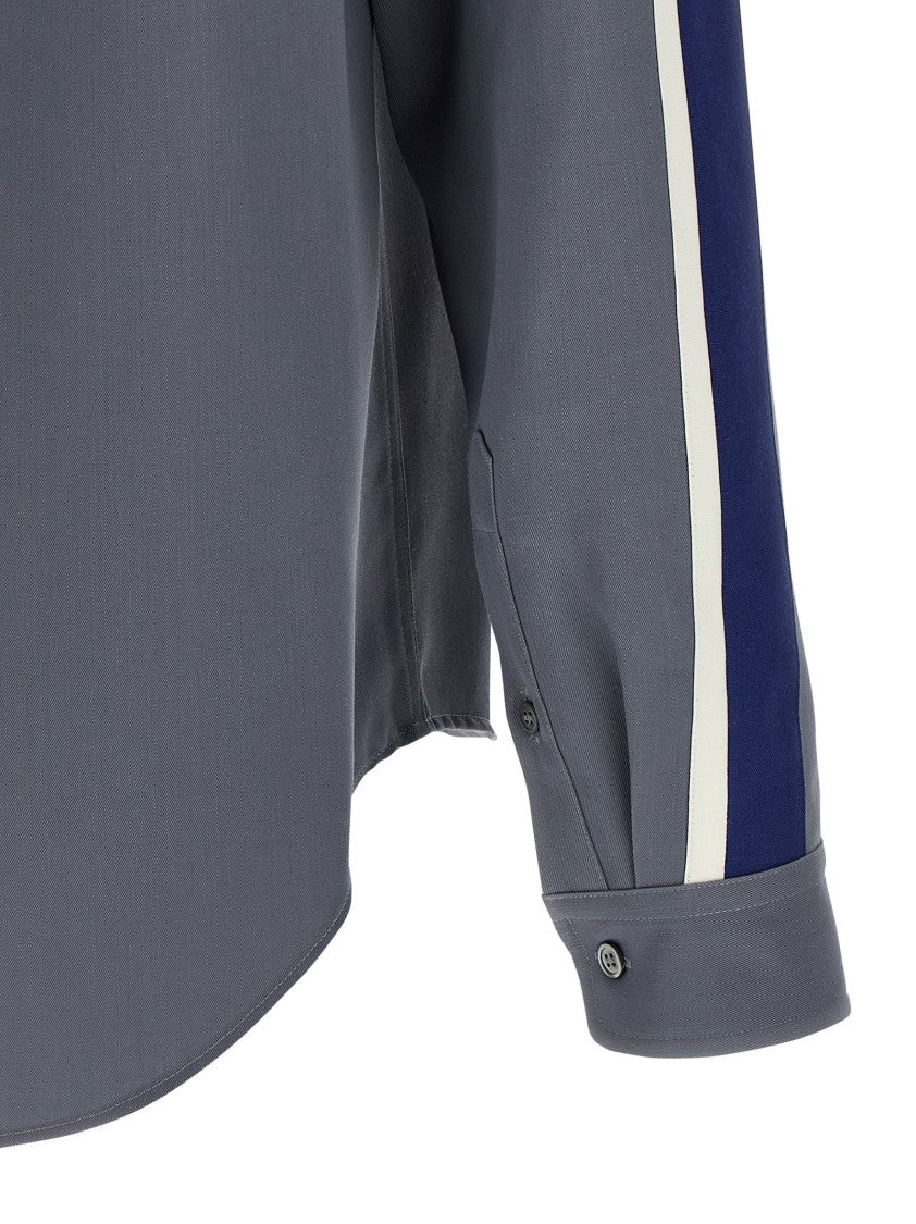 Marni Contrasting Sleeve Virgin Wool Shirt