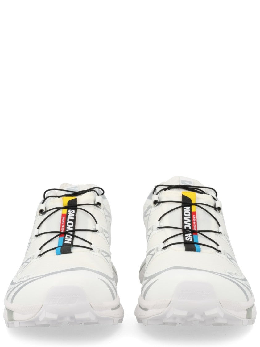 Salomon White Xt-6 Gtx Colorful Tabs Textile Sneakers