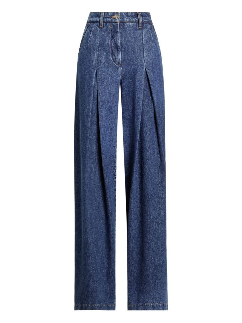 Dolce & Gabbana Five-Pocket Denim Trousers With High Waist