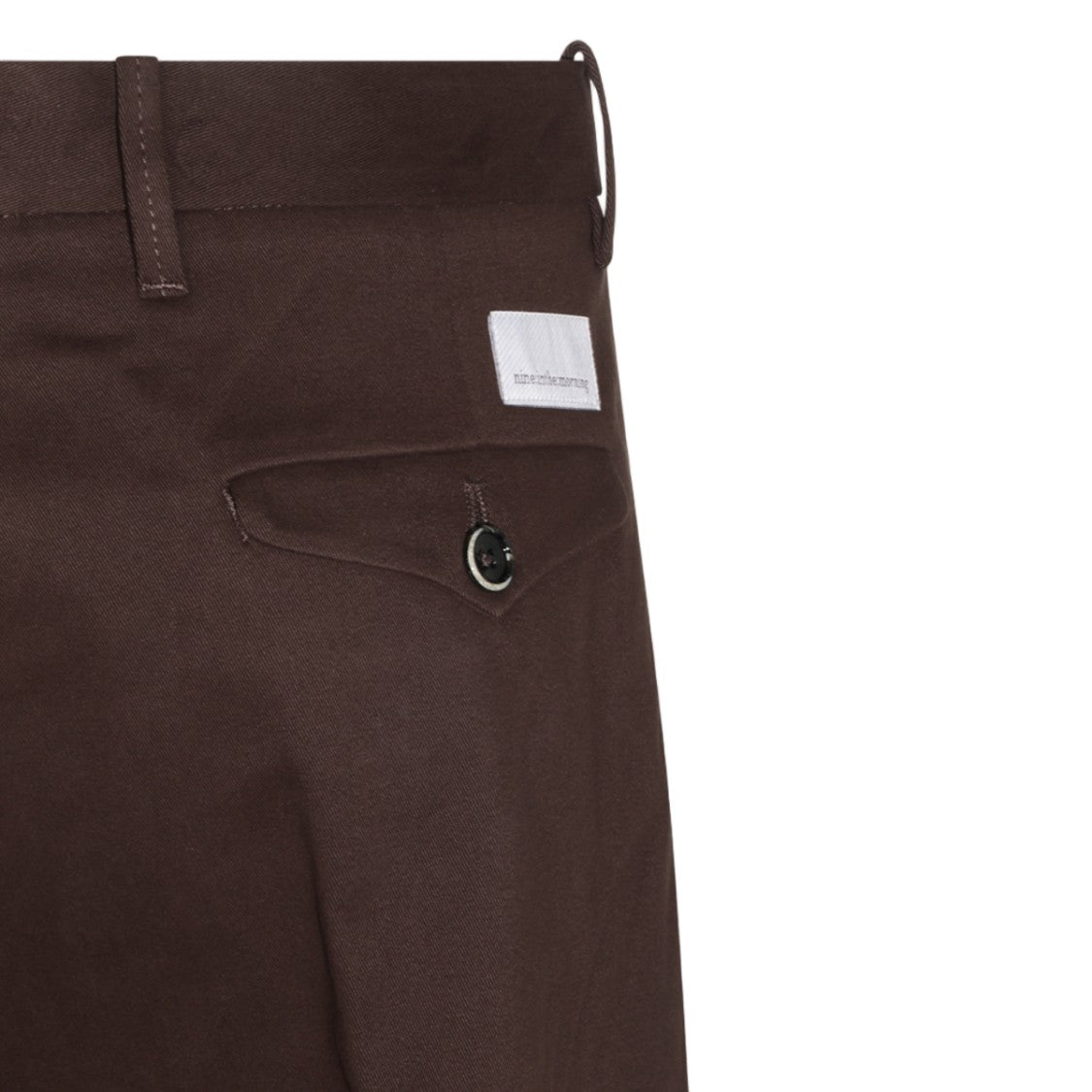 Nine In The Morning Button Detail Polished Finish Straight-Leg Pants