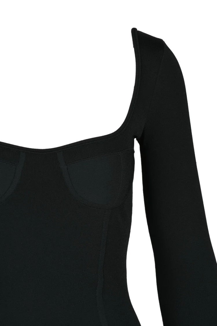 Celine Stretch Sheath Dress - Black