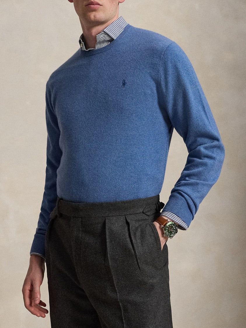 Polo Ralph Lauren Fine-Knit Long Sleeve Pullover With Subtle Embroidery