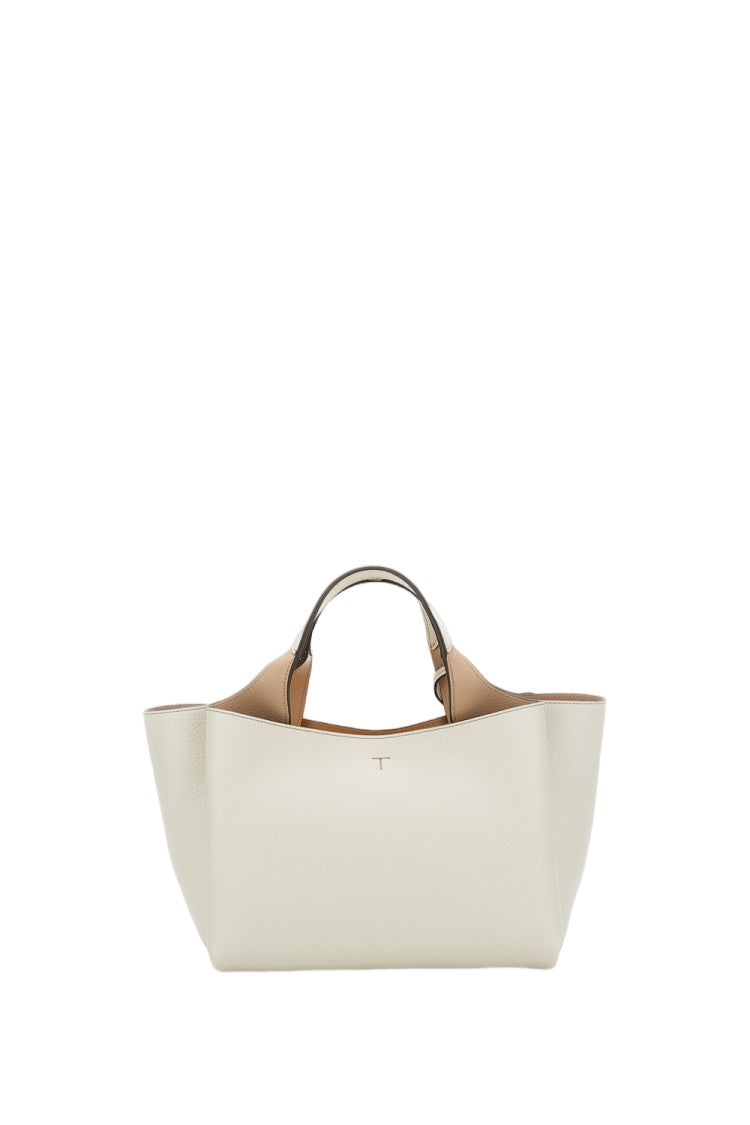 Tod's Structured Leather Handbag With Double Handles And Removable Charm