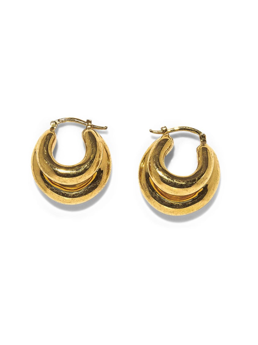 Panconesi Sculptural Gold-Tone Chunky Hoop Earrings