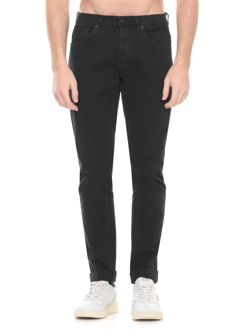 Dondup Black George Cotton Trousers