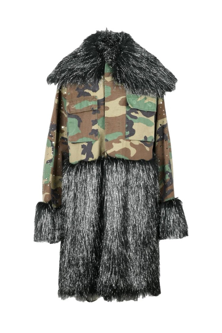 Rossano Perini Canvas Duster Coat - Green/Black