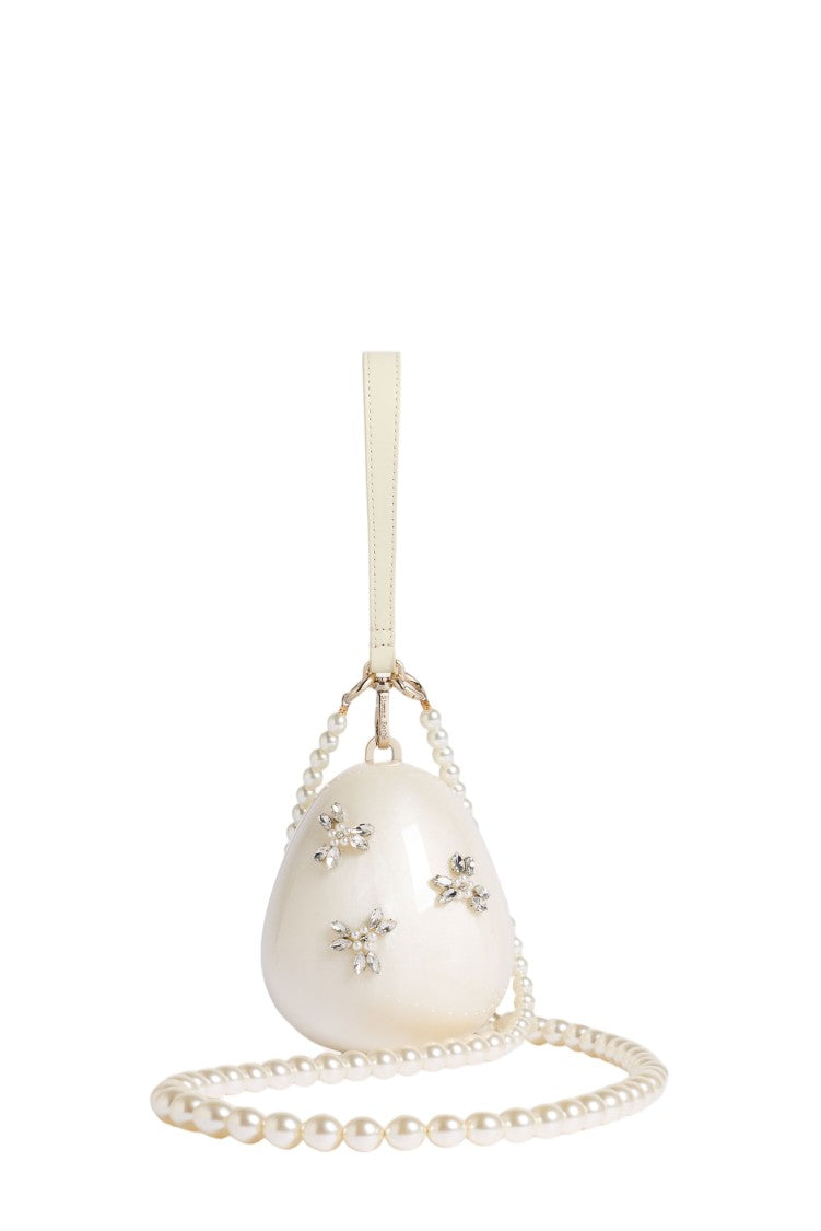 Simone Rocha Ivory Pearl Crossbody Micro Egg Bag