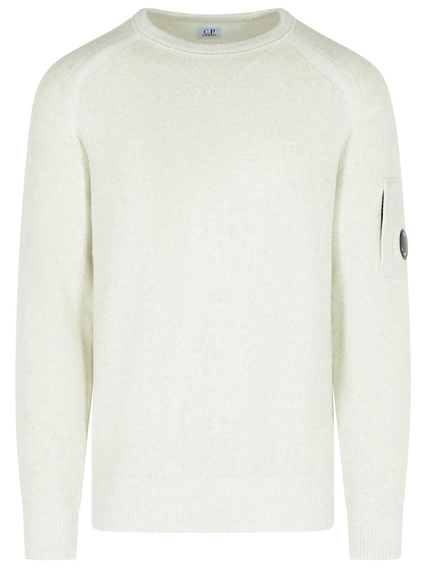 C.P. Company White Wool Blend Sweater