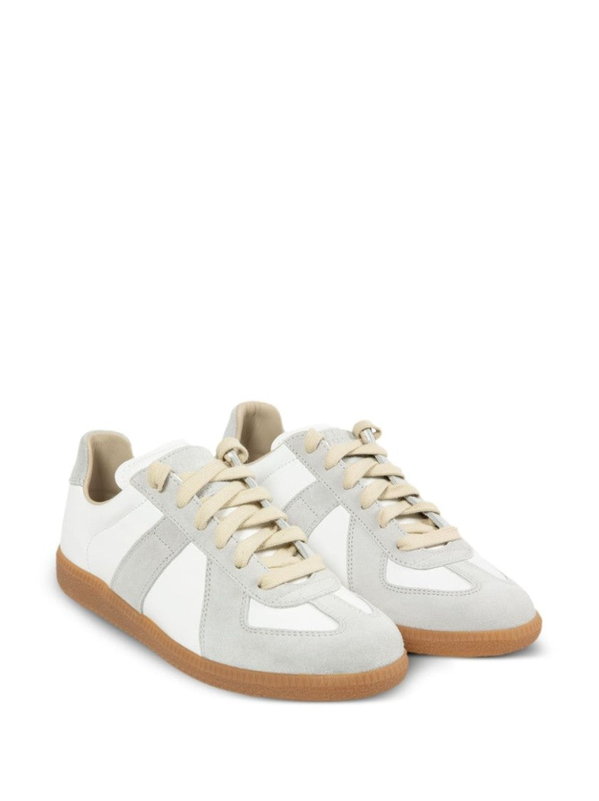 Maison Margiela White Replica Suede Nappa Leather Sneakers