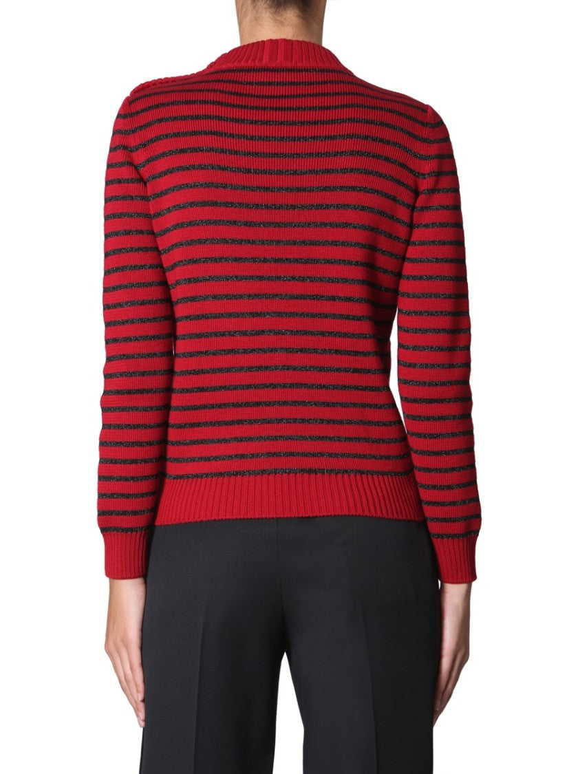 Saint Laurent Ribbed Crew Neck Sweater