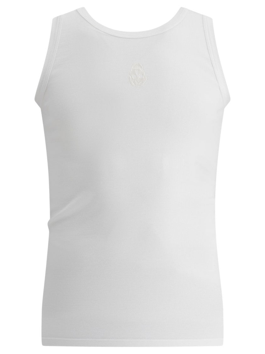 Alexander Mcqueen Classic Fit Ribbed Tank Top