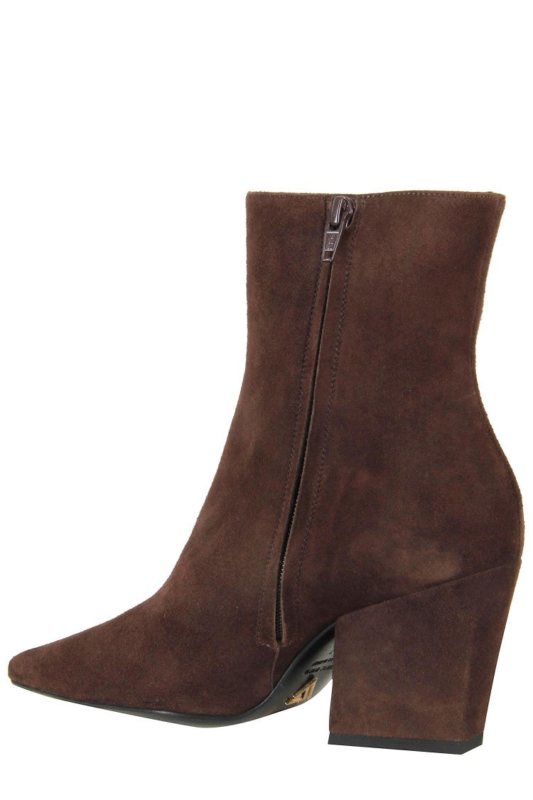 Giampaolo Viozzi Pointed Toe Suede Ankle Boots