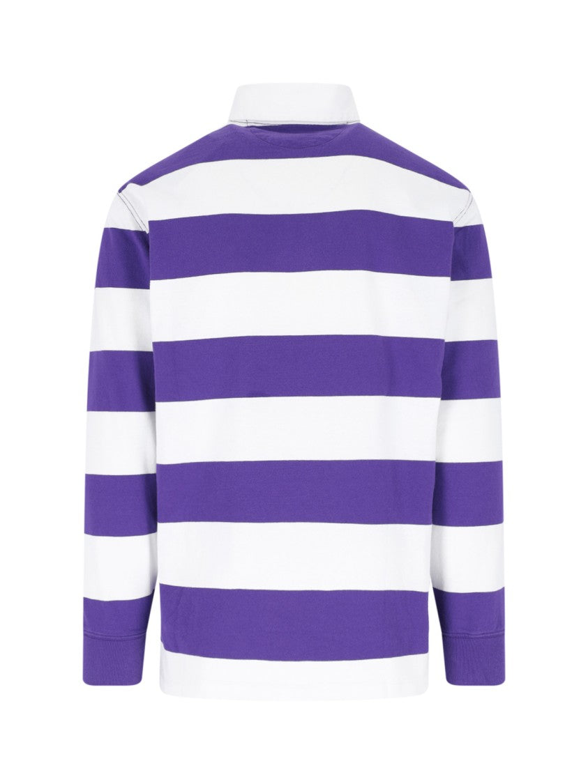 Polo Ralph Lauren Purple/White Striped Rugby Polo