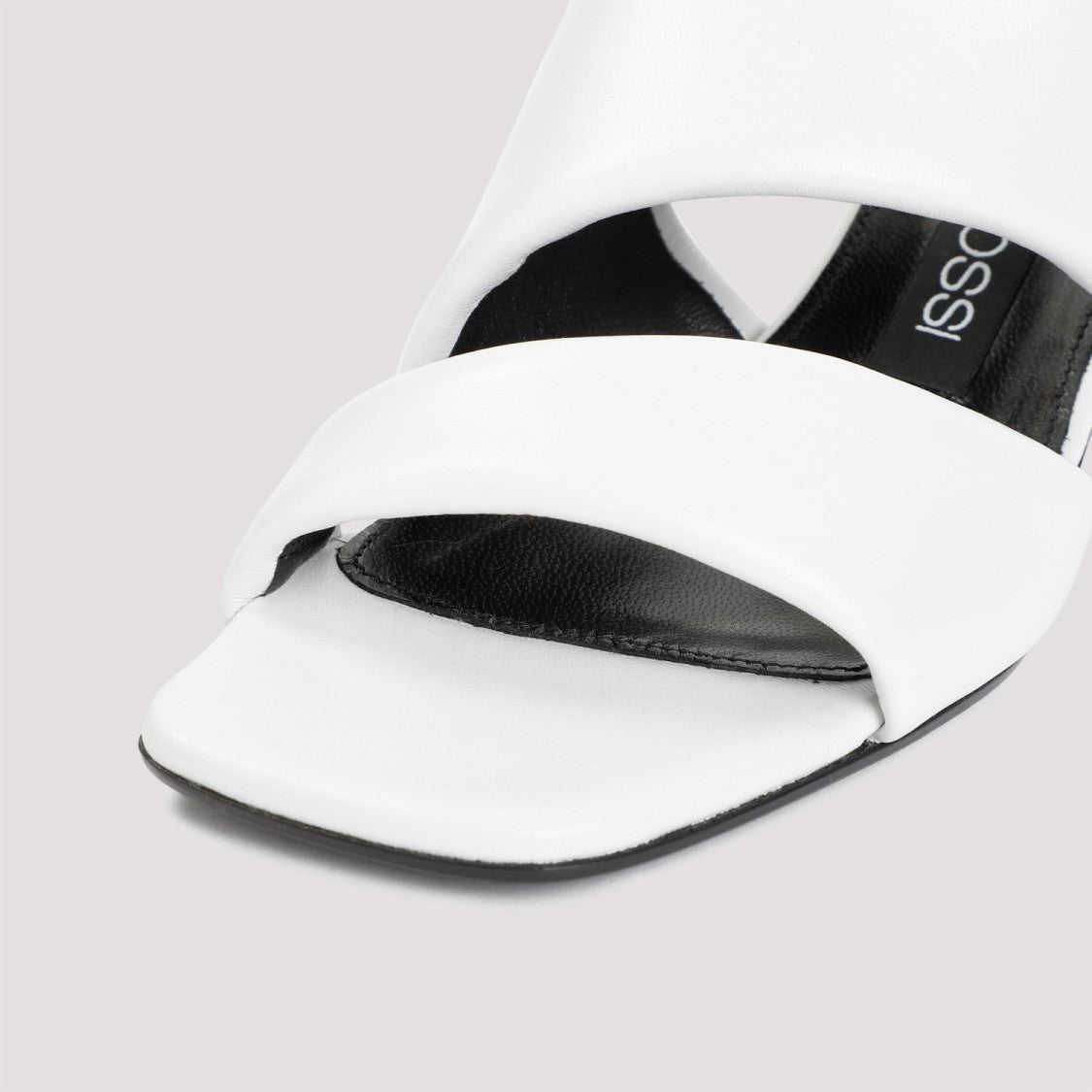 Sergio Rossi White Nappa Leather Spongy 45 Sandals