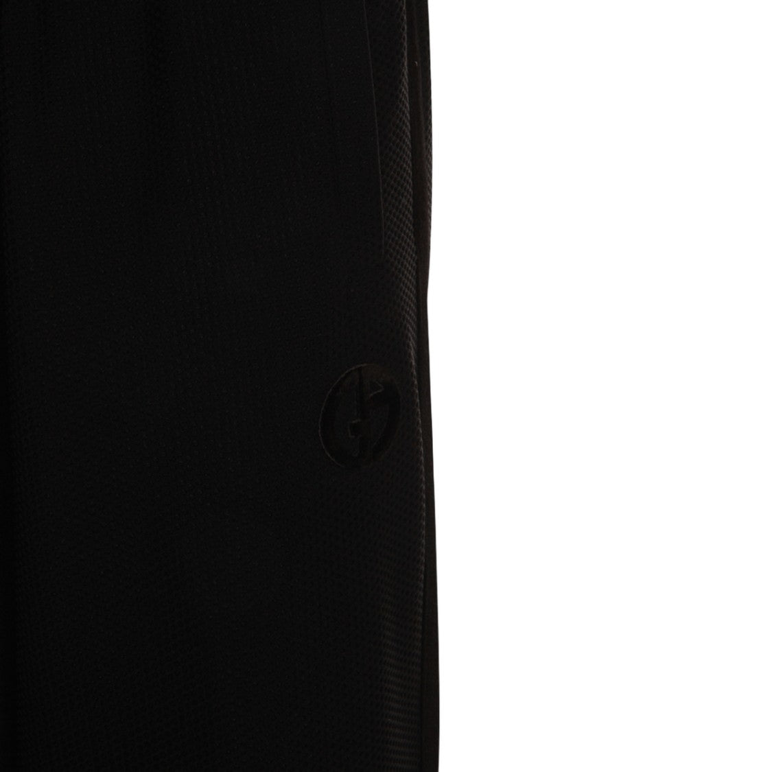 Giorgio Armani Relaxed Fit Black Trousers With Textured Fabric