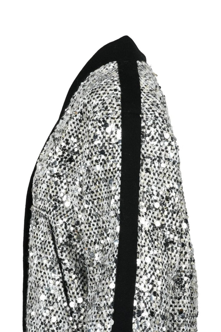 Souvenir Bouclé Jacket With Snaps - Silver