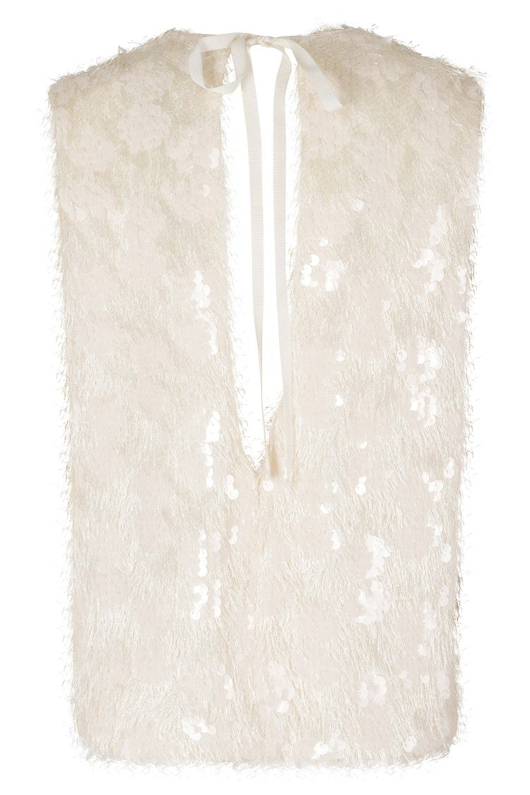 Semi Couture Butter Sequined Sleeveless Tank Top