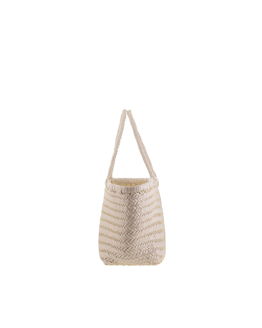 Dragon Diffusion Handwoven Basket-Style Tote Bag With Chevron Weave