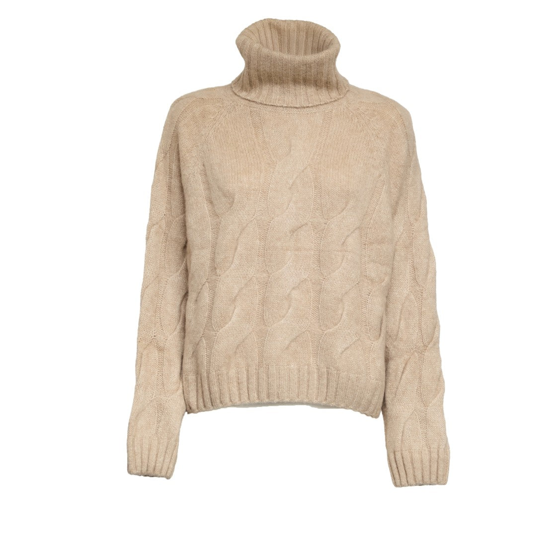 Allude Ribbed Turtleneck Sweater With Oversized Fit