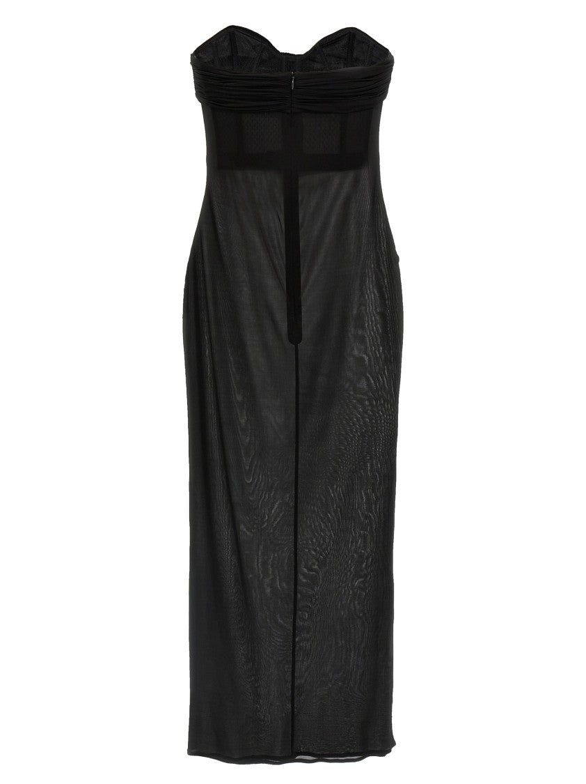 Magda Butrym '27' Off-The-Shoulder Midi Dress With Integrated Bustier