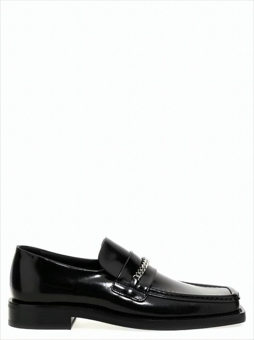 Martine Rose Sleek Polished Leather Loafers With Square Toe