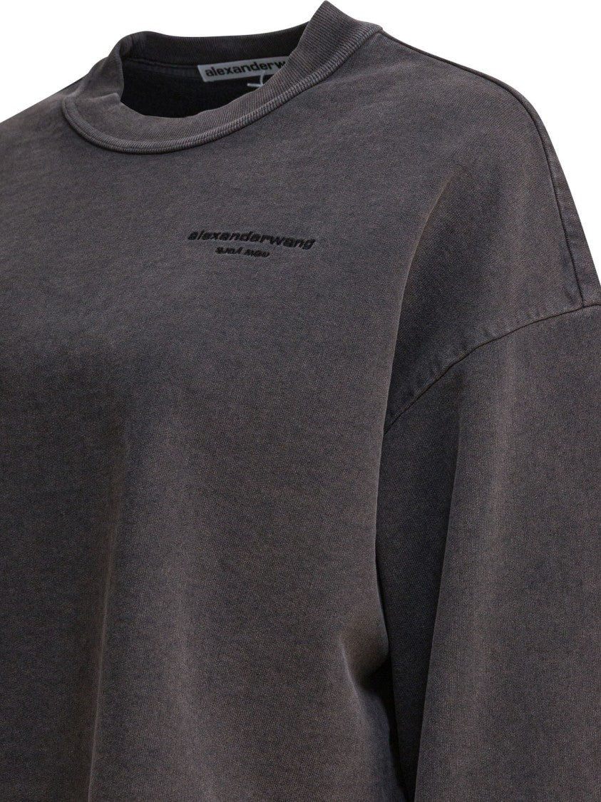 Alexander Wang Cropped Crewneck Sweatshirt