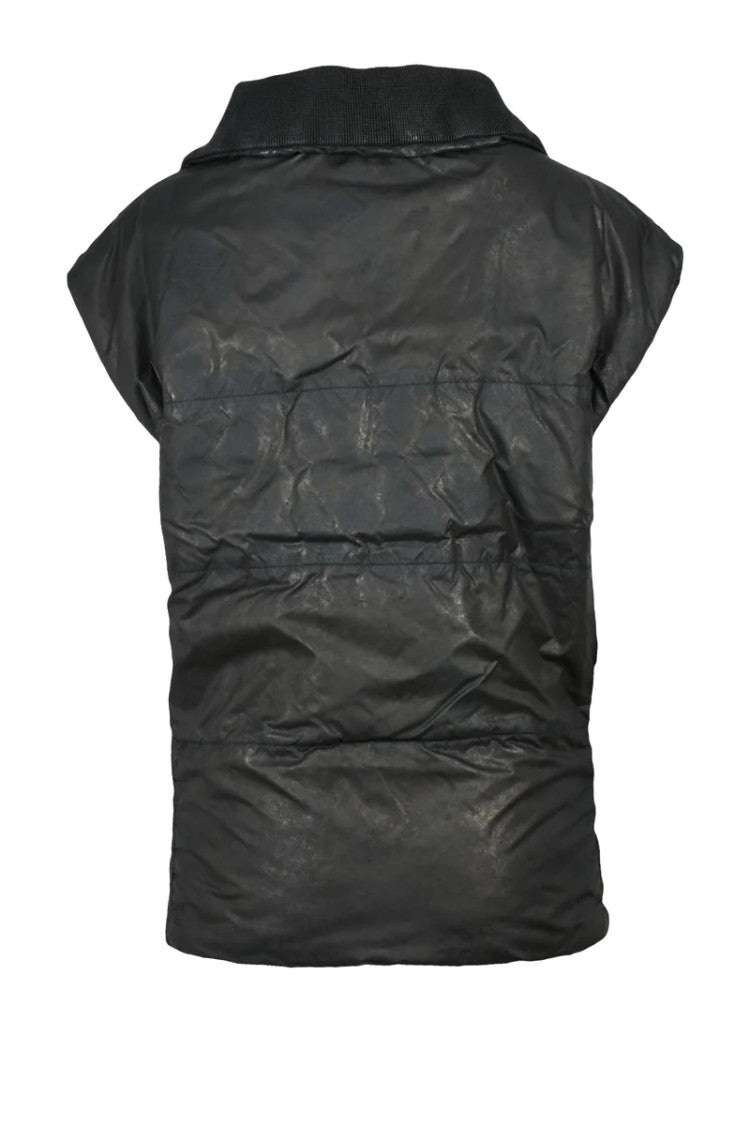 Never Enough Black Nylon Women's Padded Gilet