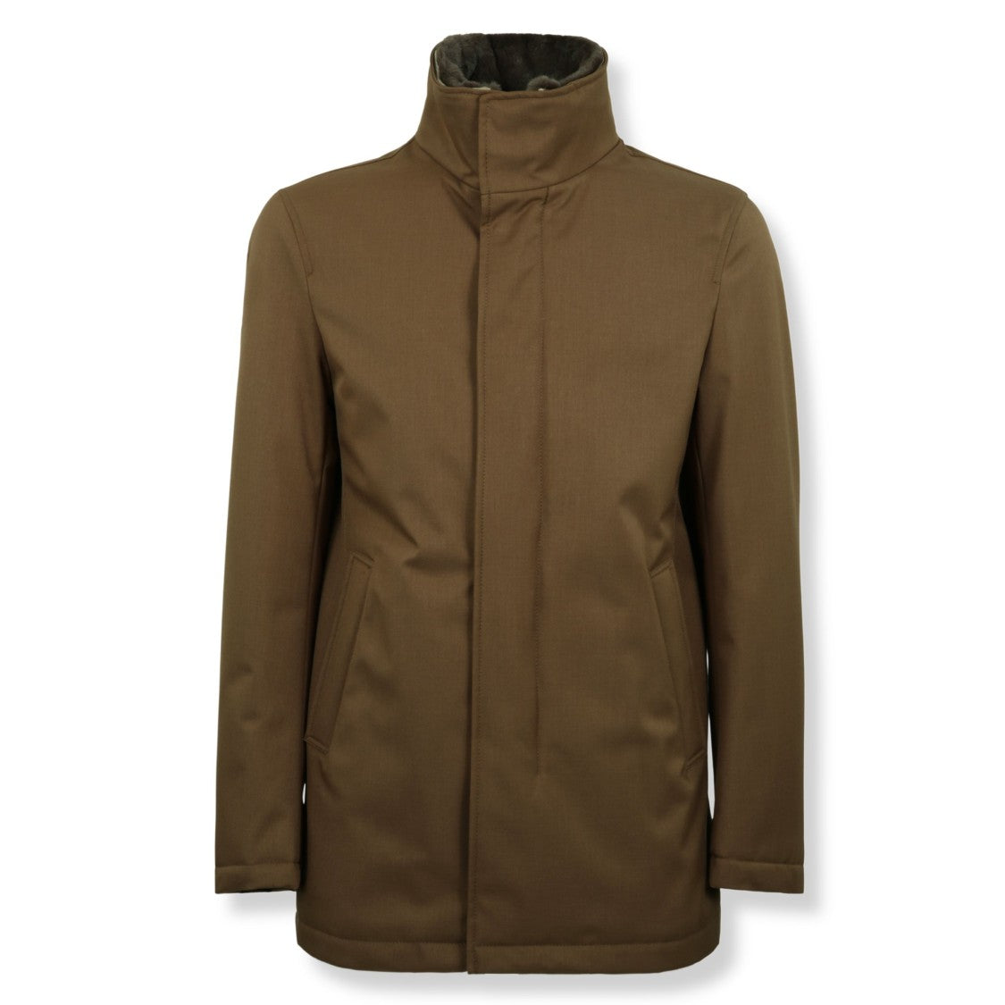 Herno Faux Fur-Collared Herno Carcoat