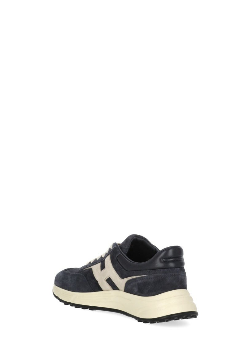 Hogan Blue Suede Low-Top Sneakers