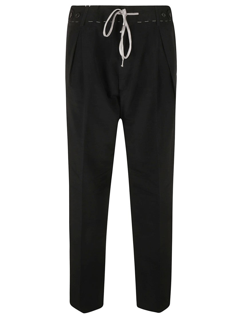 Maison Margiela Tailored Black Trousers With Subtle Sheen