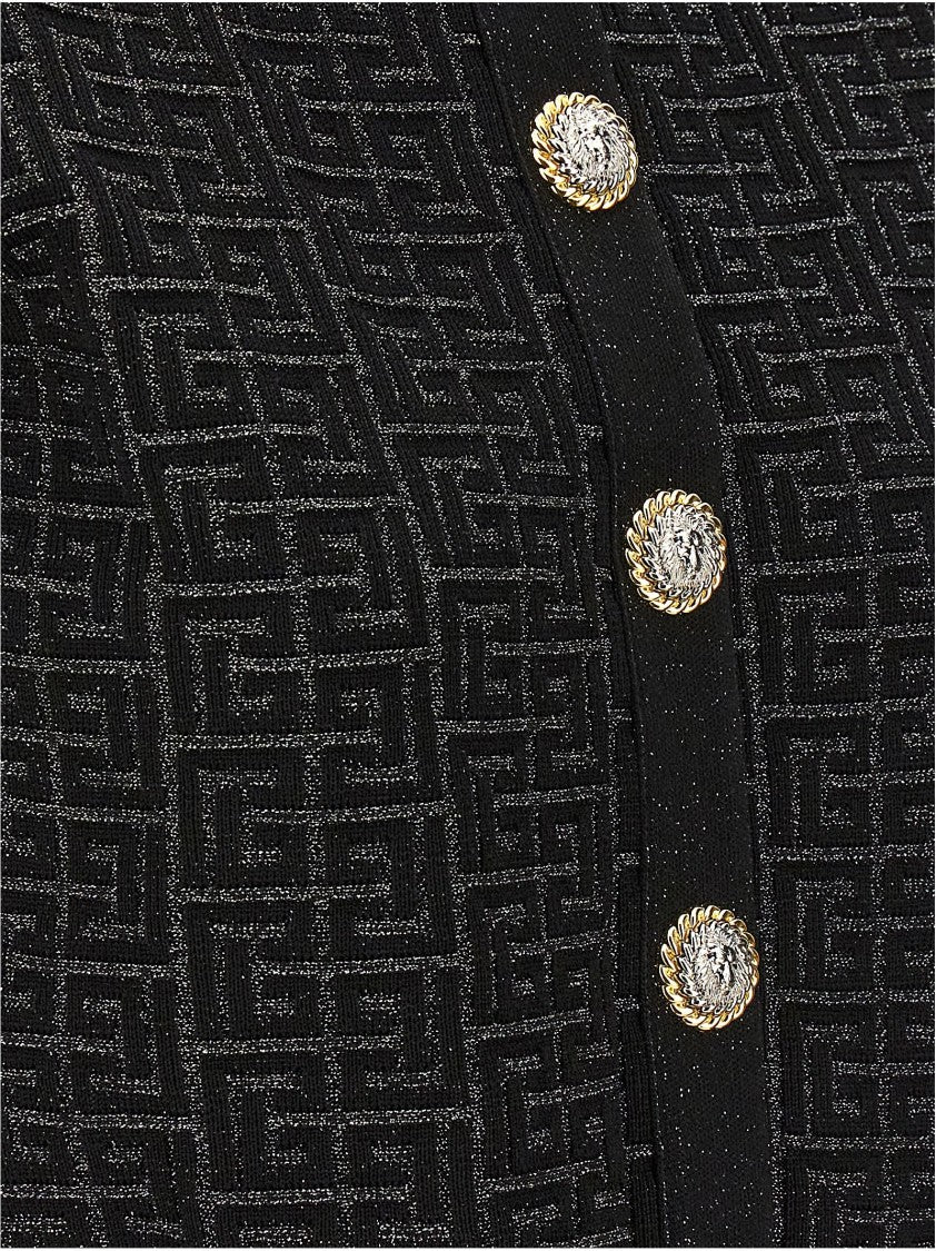 Balmain Monogram' Cropped Cardigan