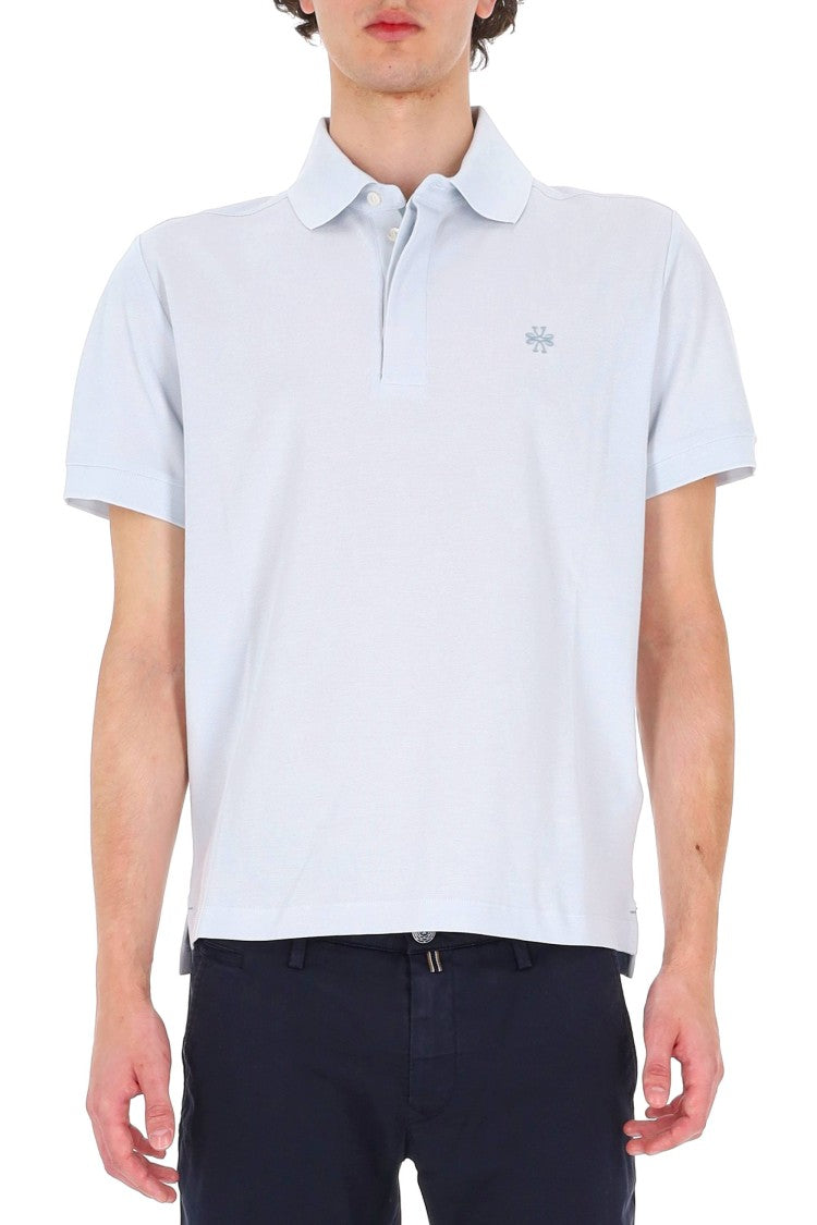 Jacob Cohen Light Blue Piquet Cotton Polo Shirt