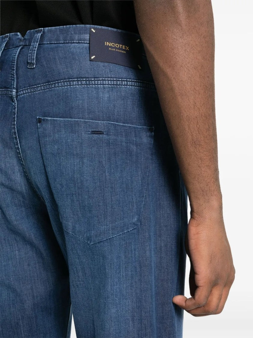 Incotex Medium Blue Special Straight-Leg Jeans