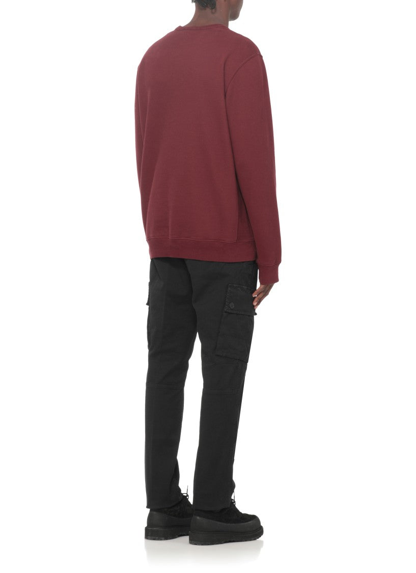 Stone Island Bordeaux Stone Island Cotton Sweatshirt