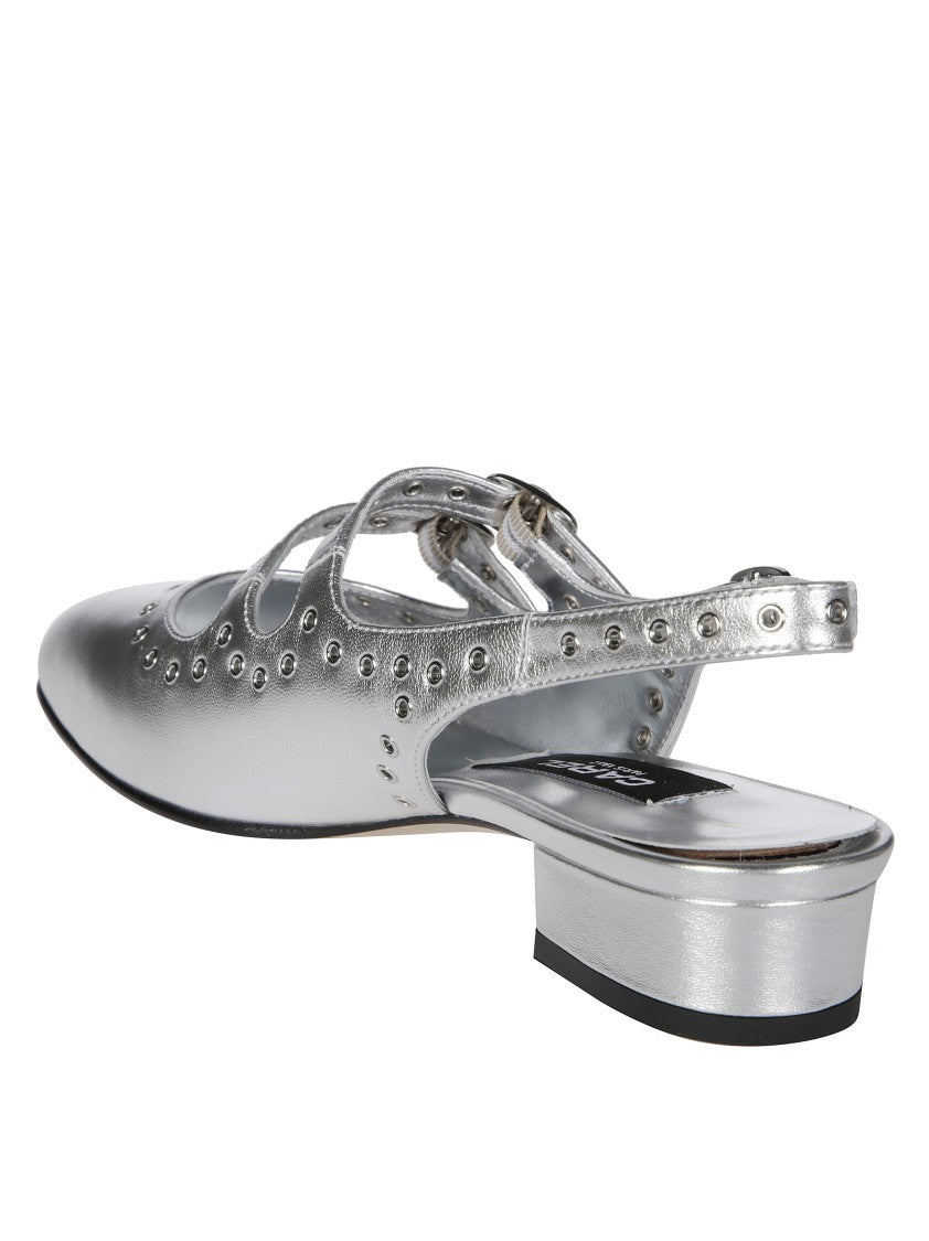 Carel Silver Low-Heeled Mary Jane 05 Shoes