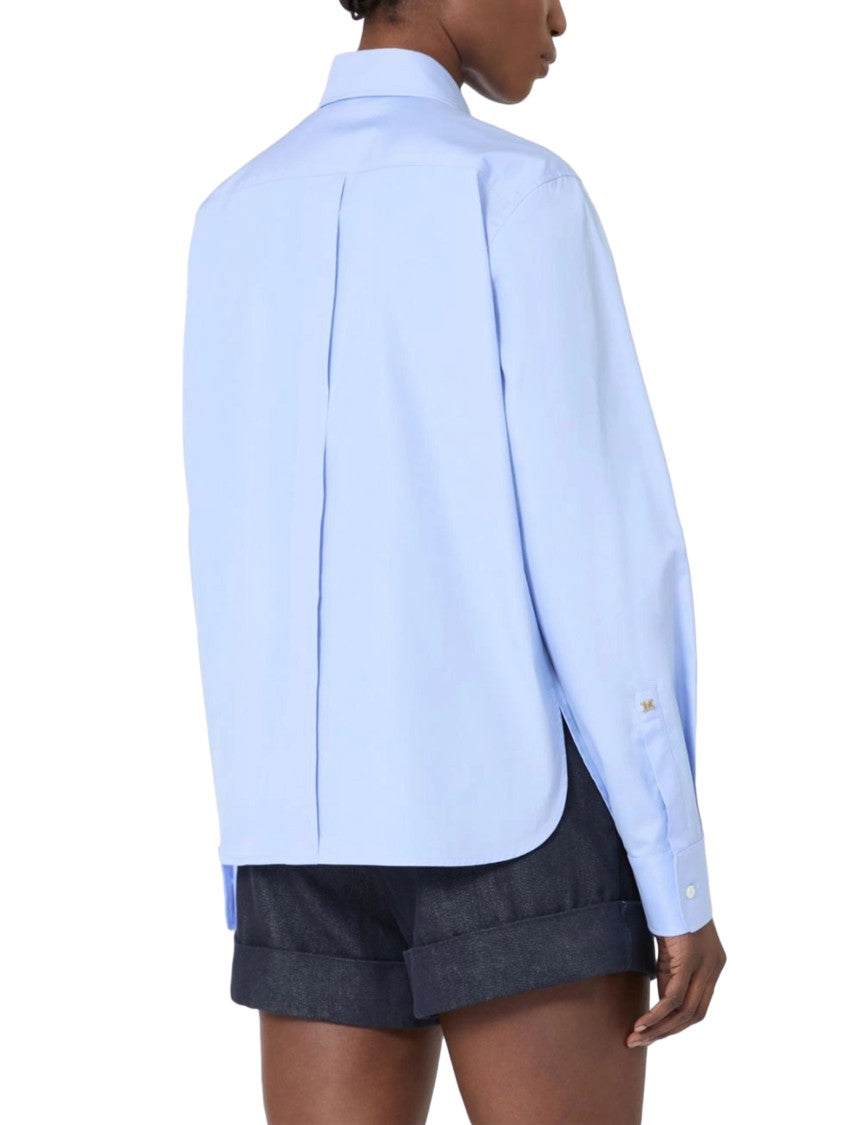 Max Mara Classic Collared Shirt With Concealed Button Placket