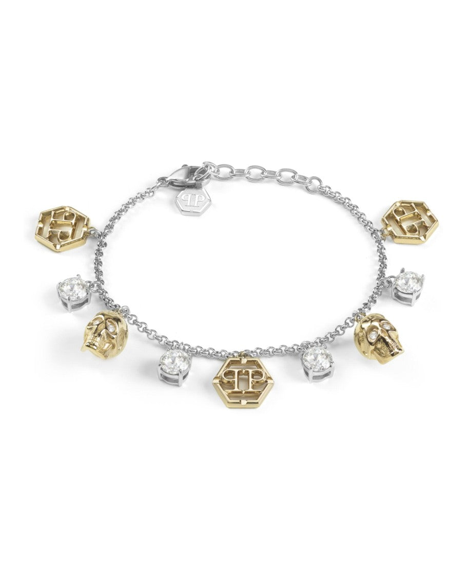 Philipp Plein Delicate Chain Bracelet With Skull Motif