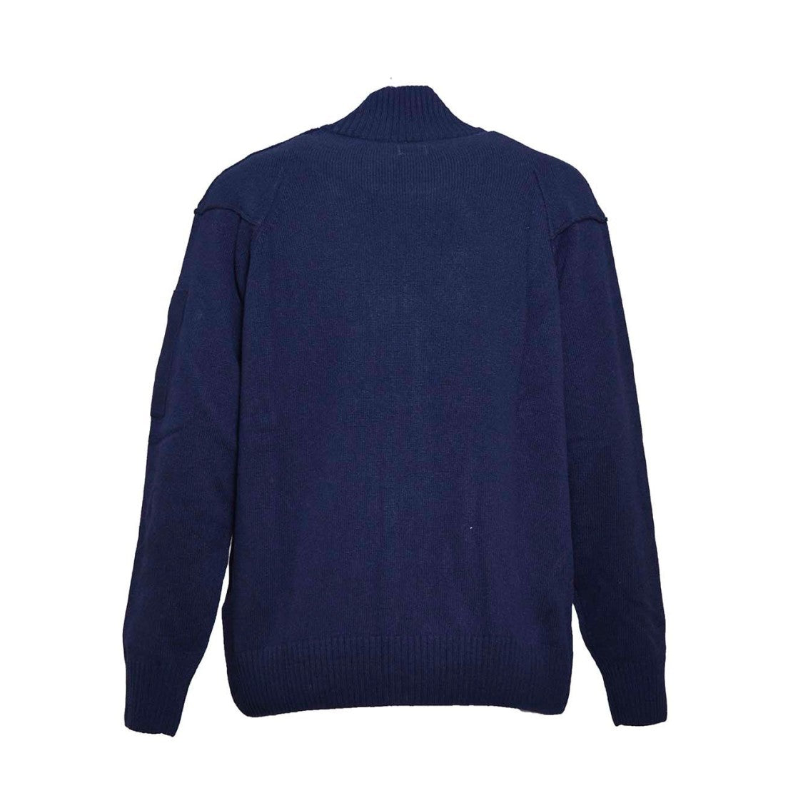 C.P. Company Navy Blue Lamb's Wool Jacket With Zipper