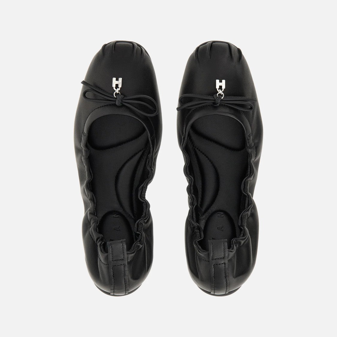 Hogan Ballet Flats With Ruched Detailing