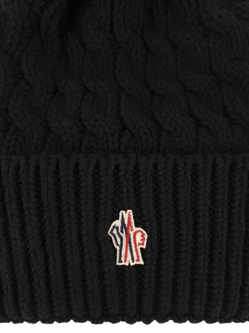 Moncler Grenoble Wool Hat With Pom Pom