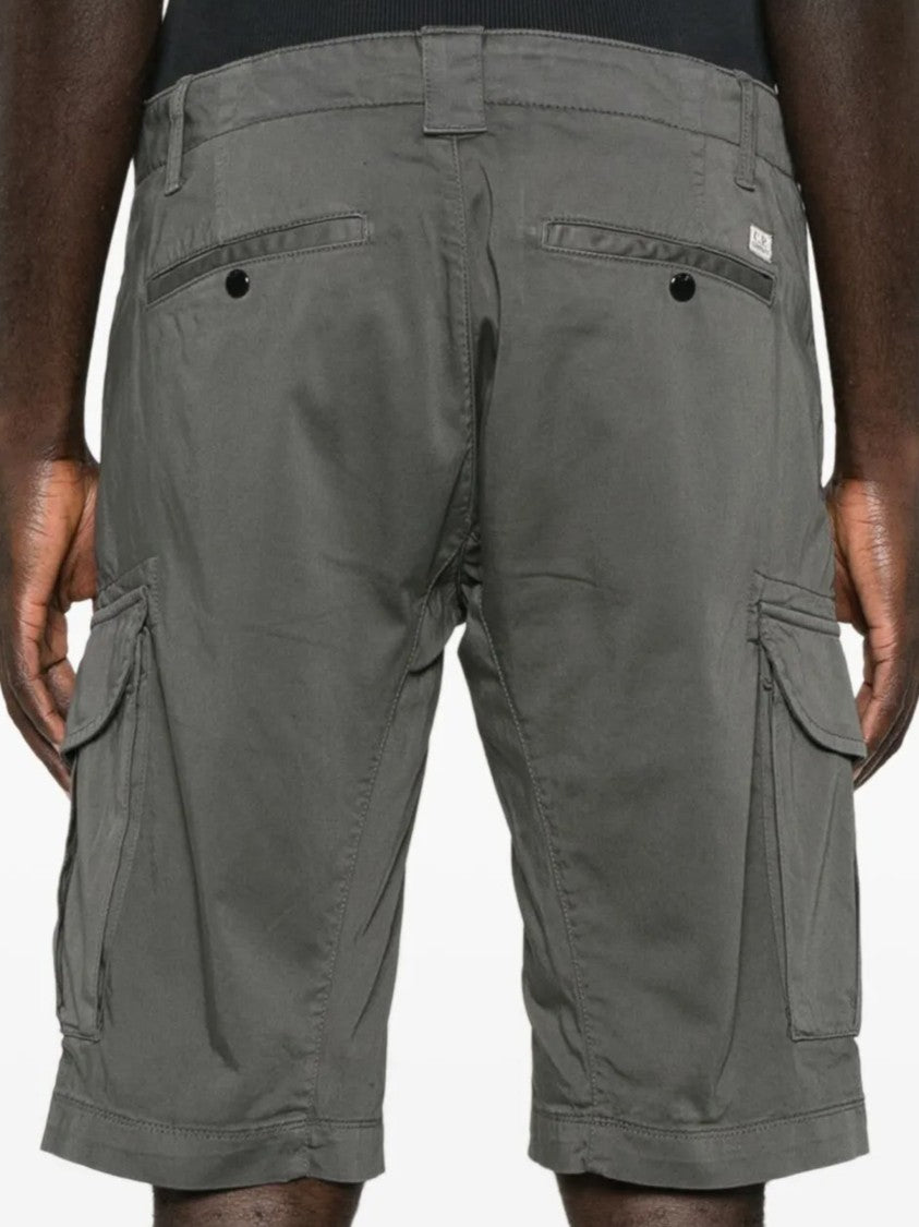 C.P. Company Utilitarian Green Shorts With Multi-Pocket Design