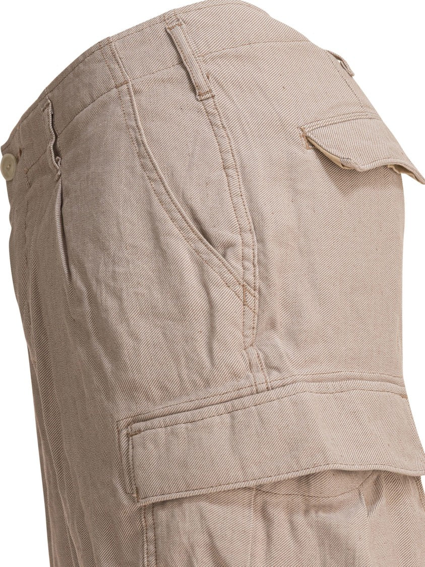 Nonnative Relaxed Mid-Rise Linen Cargo Shorts