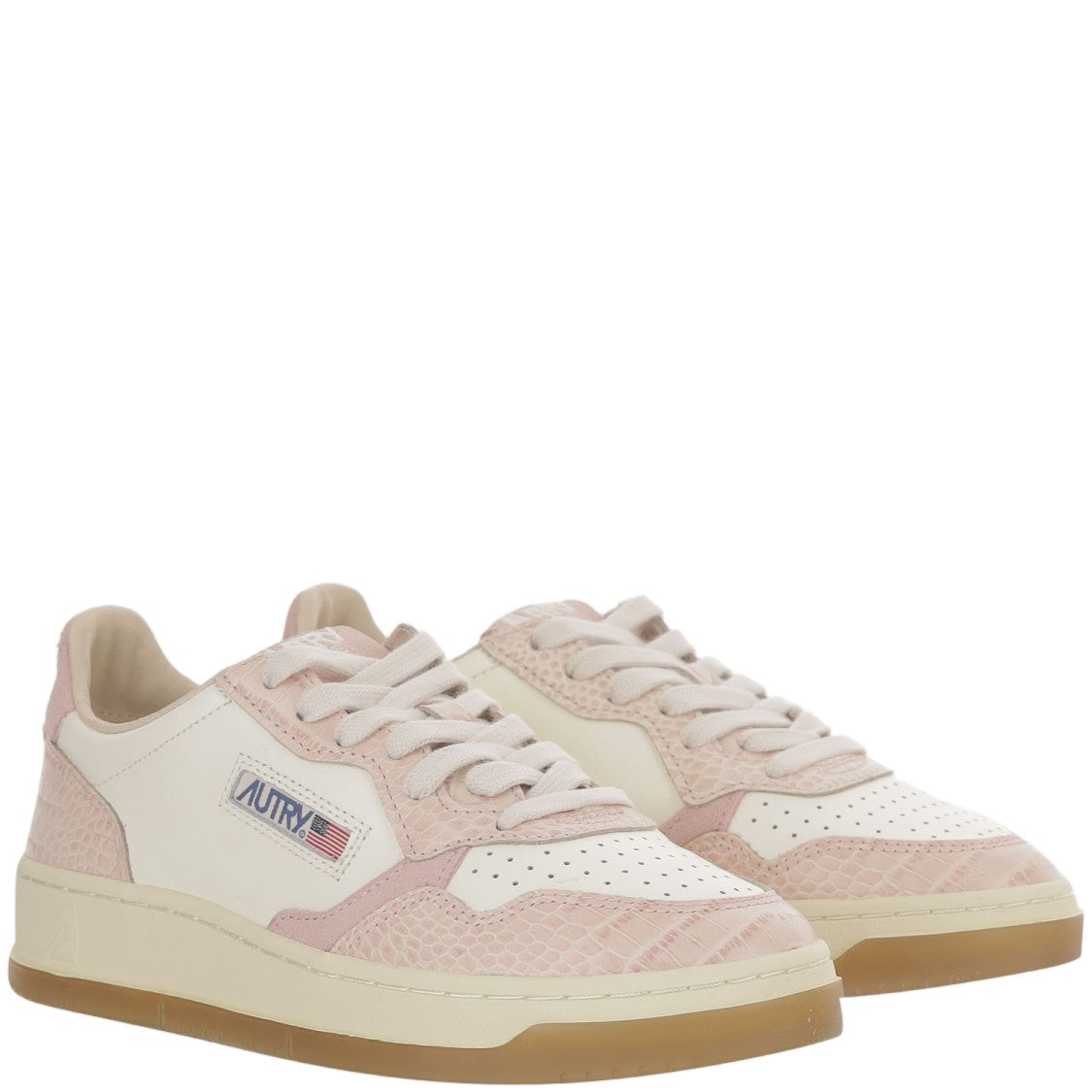 Autry Medalist Low Leather Sneakers With Contrast Heel Tab