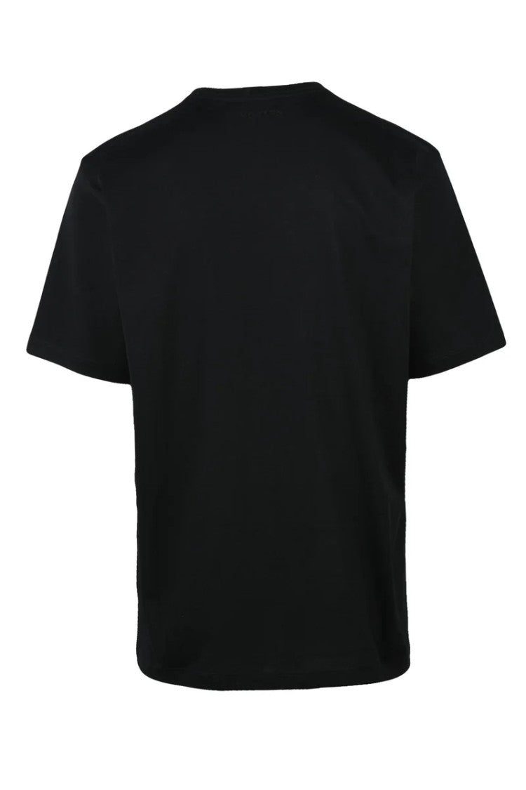 Alexander Mcqueen Gothic Text Black Cotton T-Shirt