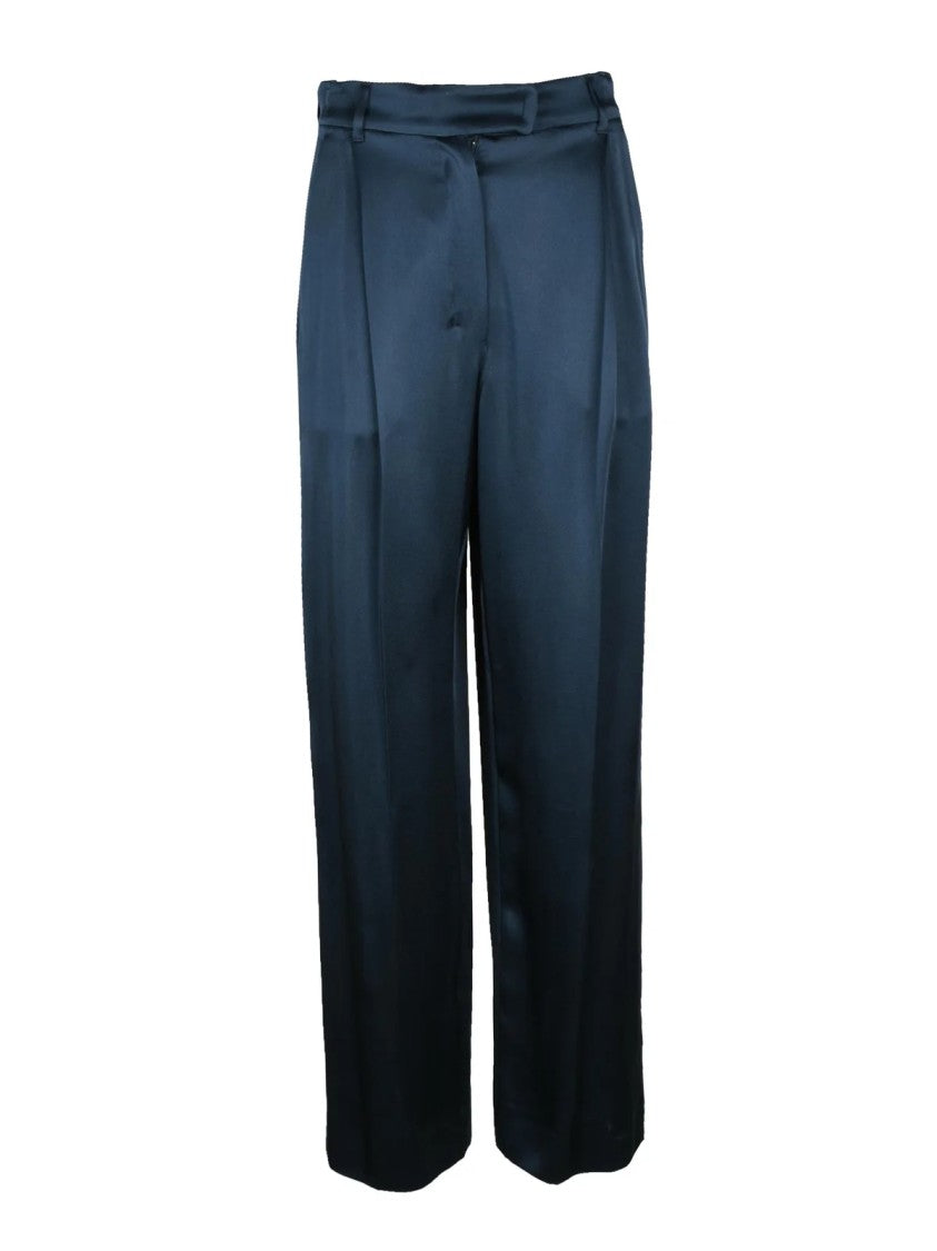 Max Mara S Max Mara Amleto High-Waisted Trousers - Blue