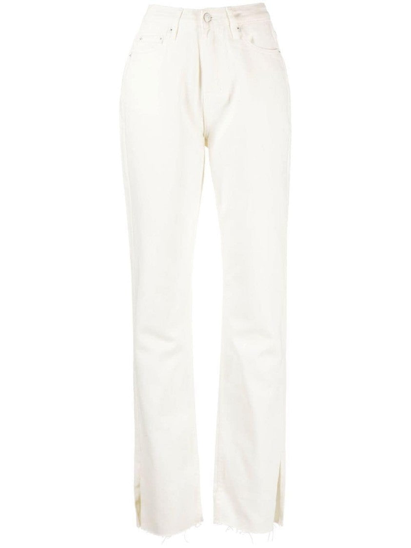 Ksubi White Melrose High-Waisted Straight-Leg Jeans